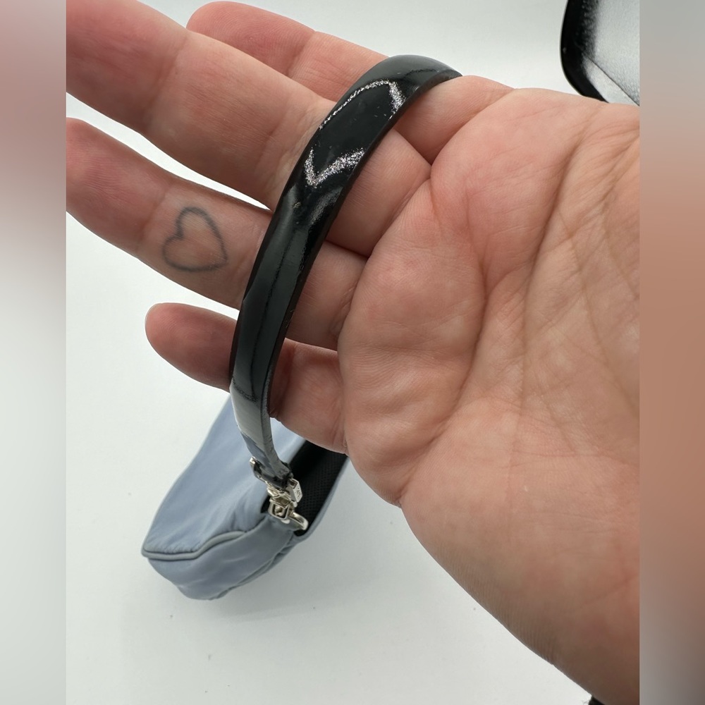 Prada Baby Blue Mini Nylon Pochette Shoulder Bag - Picture 8 of 11